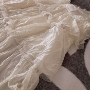 Beautiful Vintage Y2K Victoria Secret Lingerie Nightie Nylon Soft Lace Ruffles S